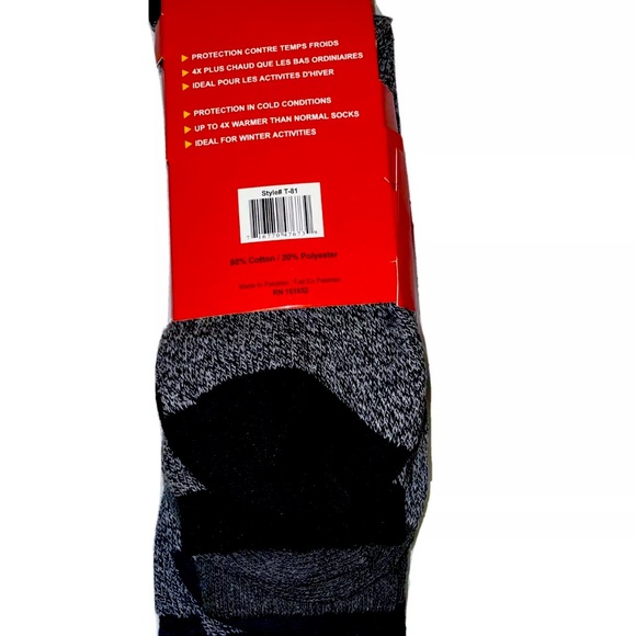 COPY - 4 /12$ 3 Pairs Winter Heavy Duty Thermal Heated Warm Work Socks Boots Si… - Picture 3 of 3